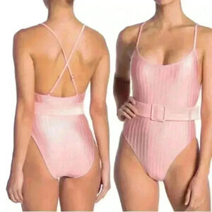 Bikini Lab Women's High Leg One Piece  Swimsuit Size Small